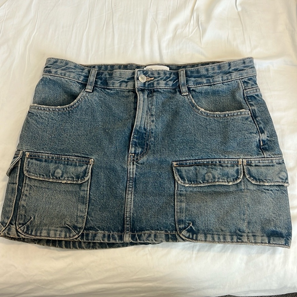 Zara denim skirt high waisted